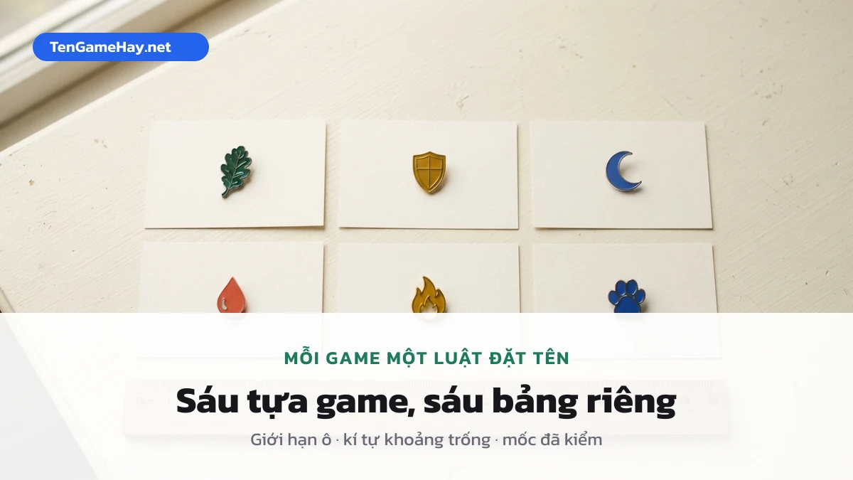 Tên game hay theo từng tựa game — mỗi game một bảng giới hạn riêng