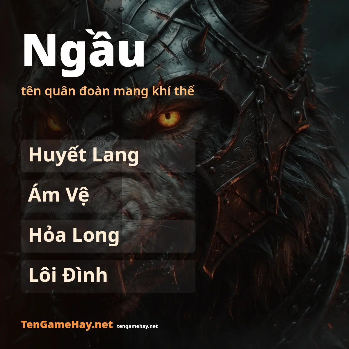Tên quân đoàn Free Fire ngầu: Huyết Lang, Ám Vệ, Hỏa Long, Lôi Đình