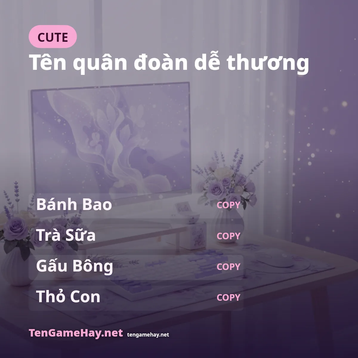 Tên quân đoàn Free Fire dễ thương: Bánh Bao, Trà Sữa, Gấu Bông