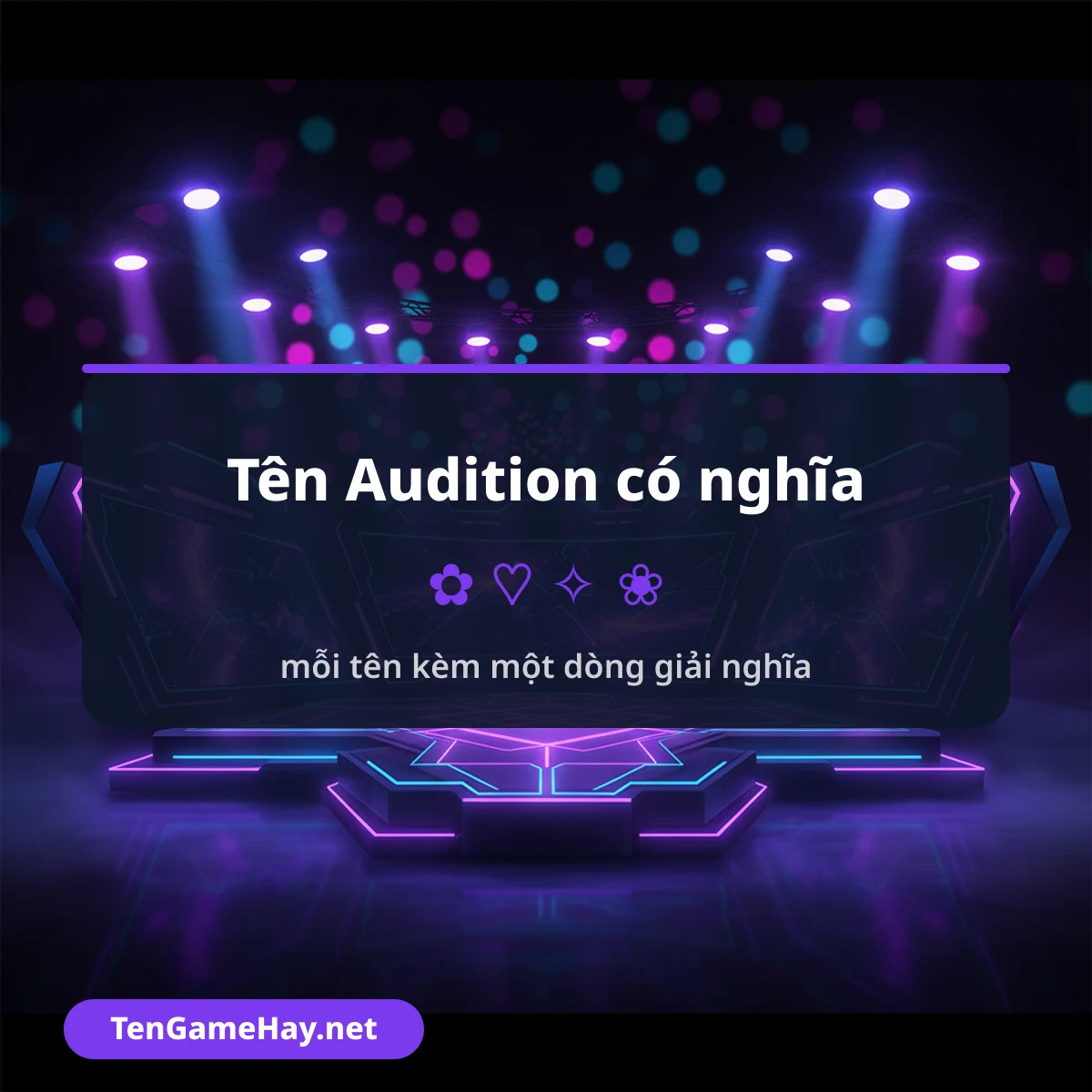 Tên Audition có nghĩa kèm dòng giải nghĩa
