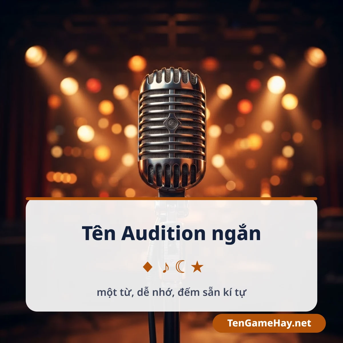 Tên Audition ngắn và tên tiếng Anh có nghĩa