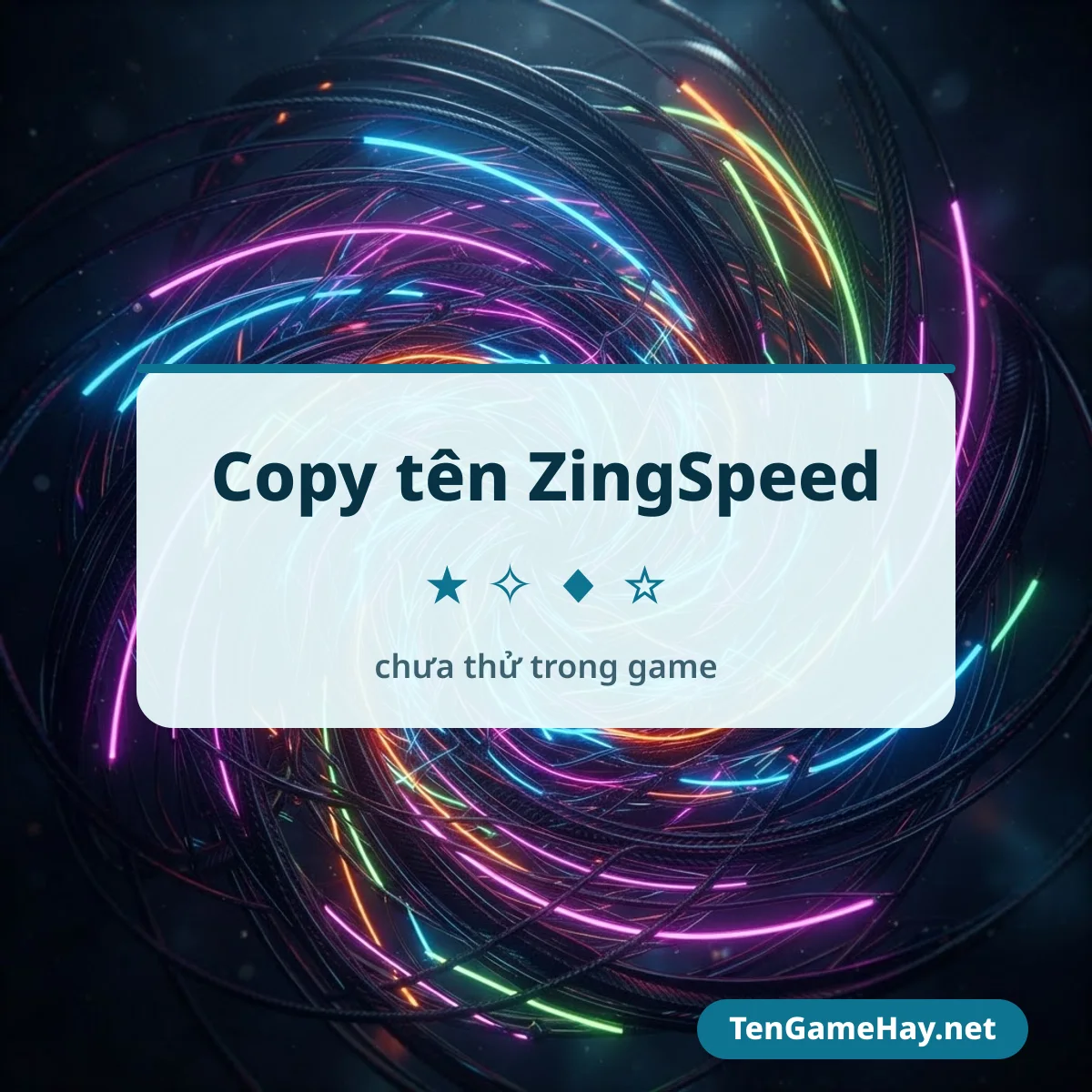 Copy tên ZingSpeed và dán vào ô đặt tên